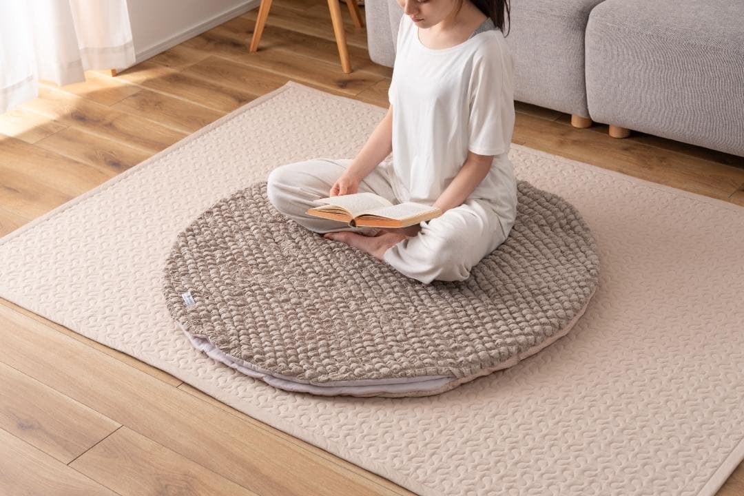 大きめ 冷感 入れる クッション マット ライトグレー GLK-203 N01