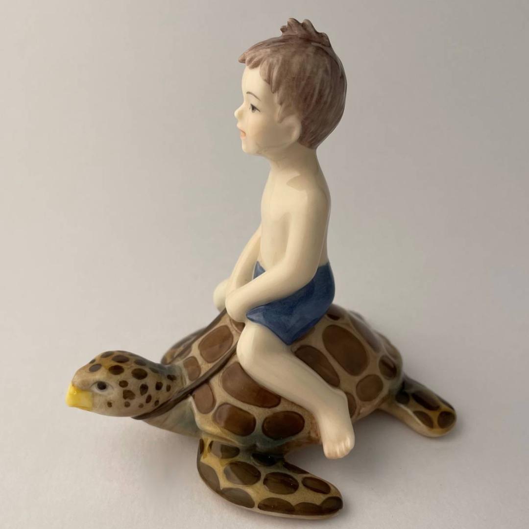 新品 ロイヤルコペンハーゲン 2003年 フレデリック 少年 亀