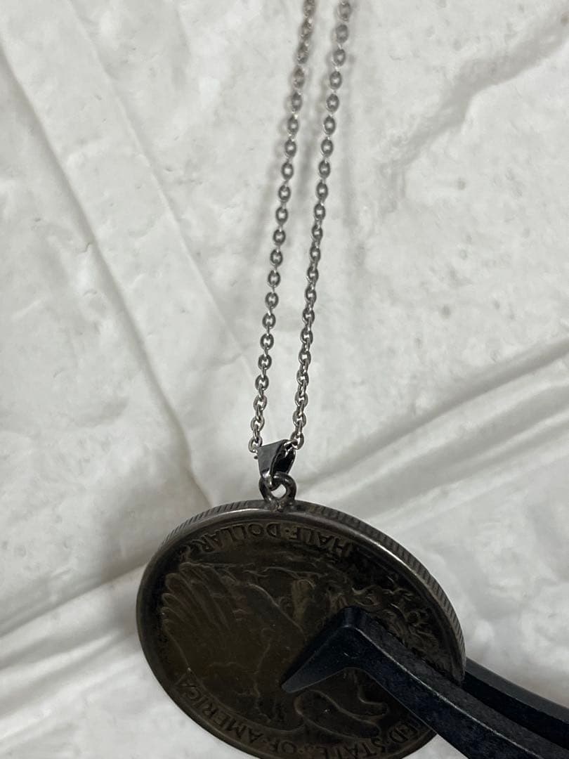 銀製　ウォーキング・リバティ・ハーフダラー 1945 ネックレス