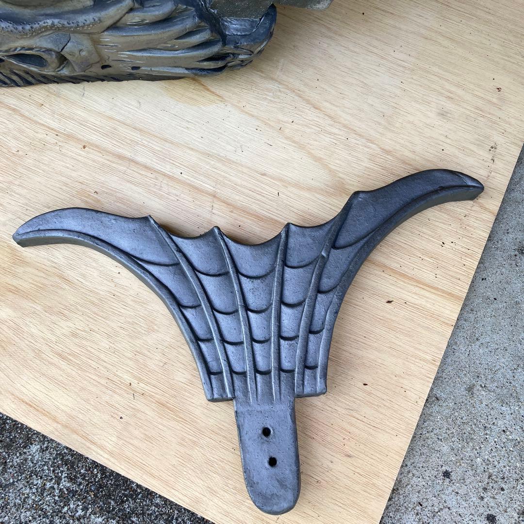 訳あり　希少‼️特大　シャチホコ　古瓦　置物　オブジェ　重さ約23kg引き取り限定