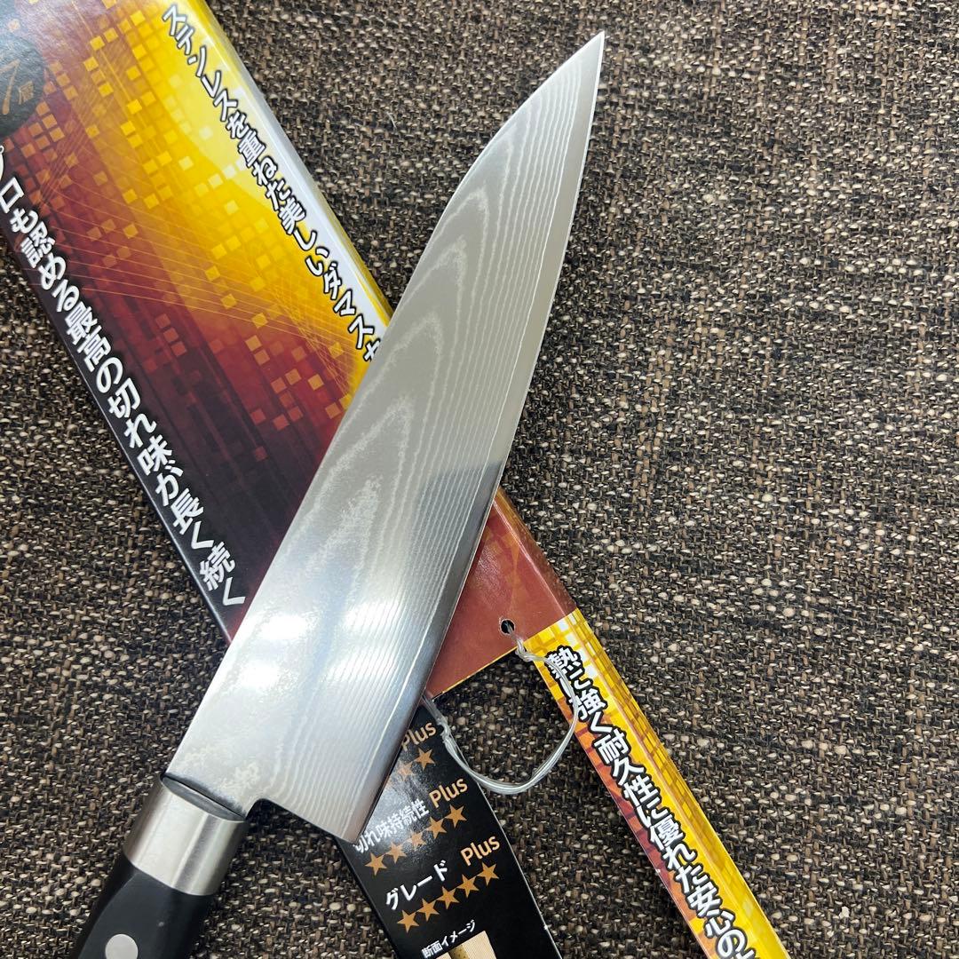 ★新品67層ダマスカス牛刀包丁180mm本通し3点カシメ止