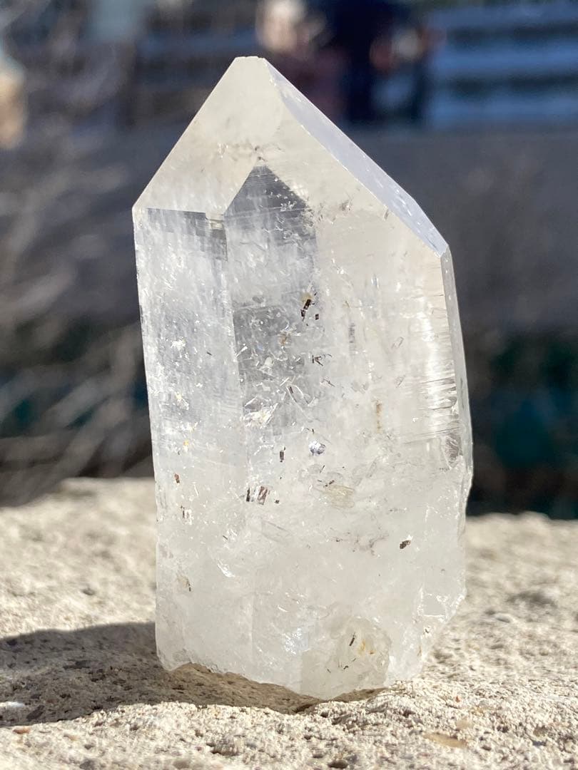 【宇宙の叡智】虹入りレムリアンシードクリスタルポイント⭐️バーコード