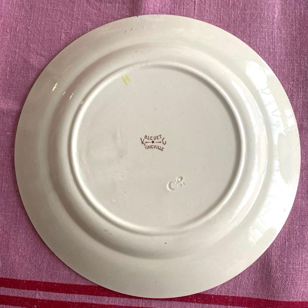 フランスアンティーク　LunevilleリュネヴィルBLEUET　矢車菊皿【C】