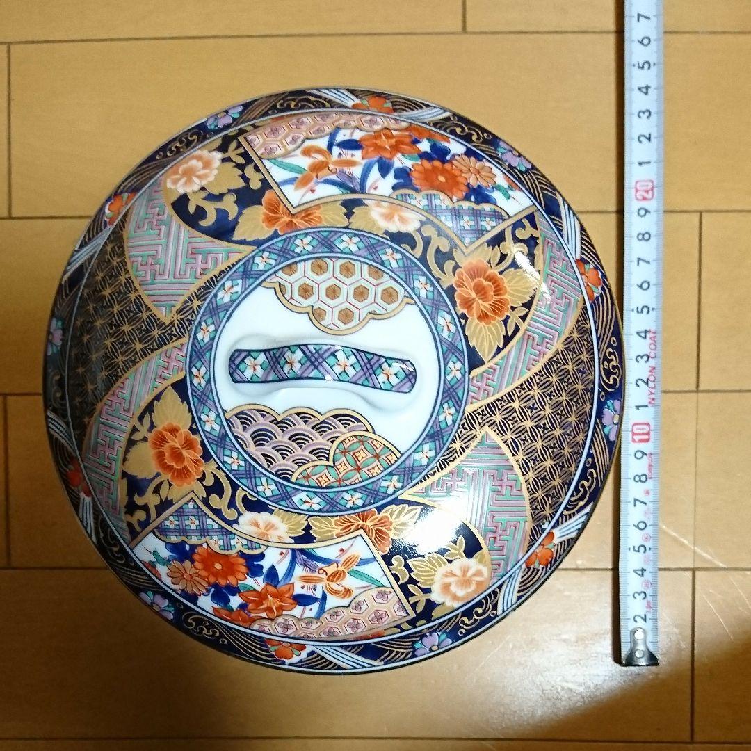 錦更紗三段重   陶器 おせち 正月