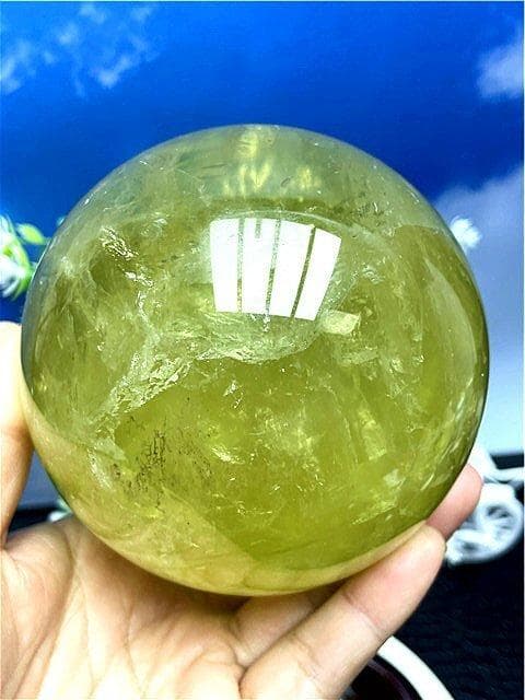 105mm AAA級【金運UP】★天然シトリン丸玉B89D1/420D12C