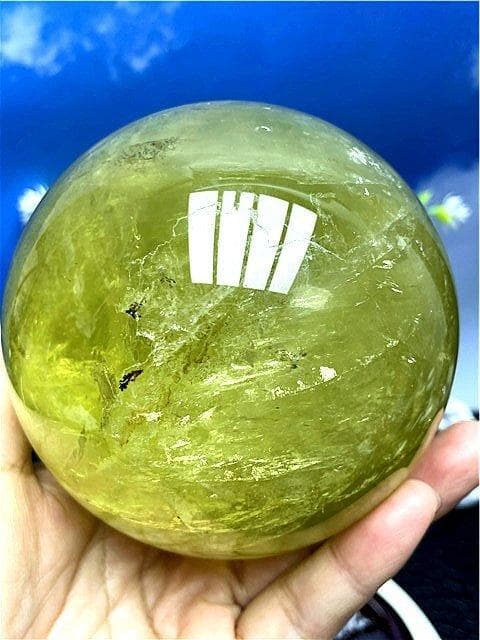 105mm AAA級【金運UP】★天然シトリン丸玉B89D1/420D12C