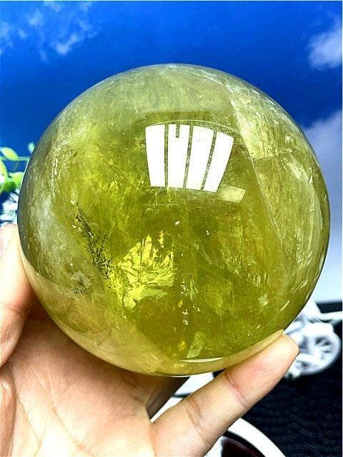105mm AAA級【金運UP】★天然シトリン丸玉B89D1/420D12C