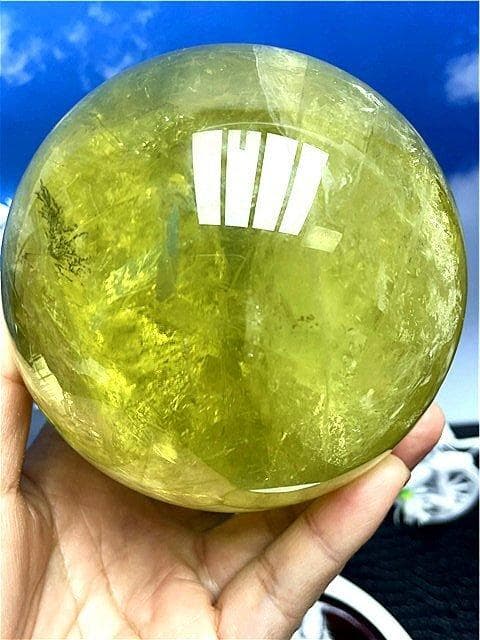 105mm AAA級【金運UP】★天然シトリン丸玉B89D1/420D12C