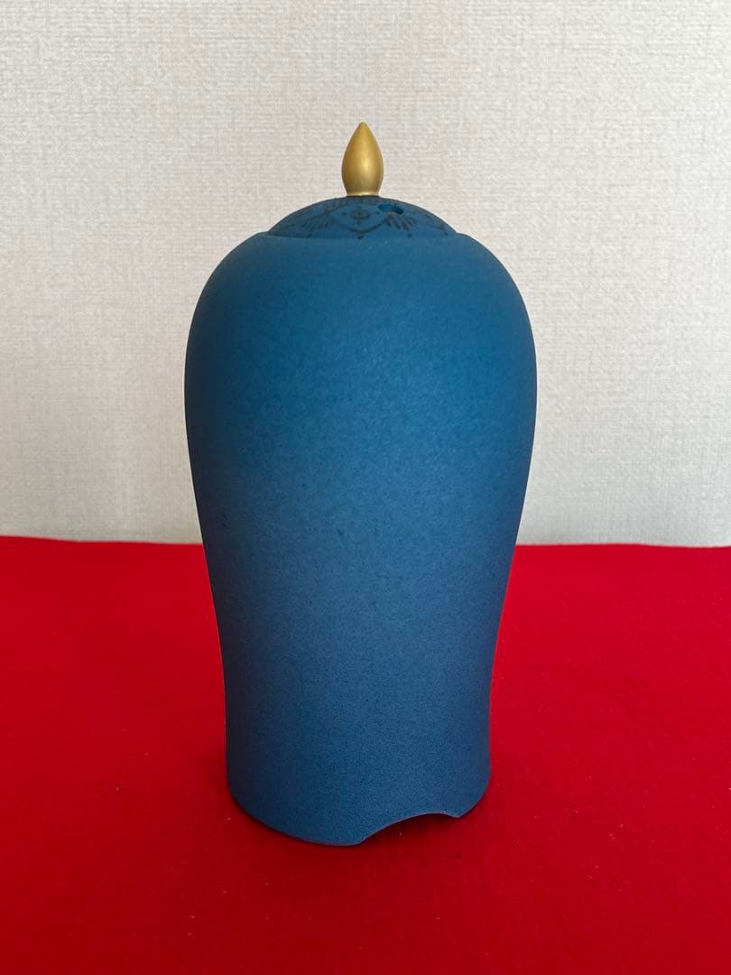 武腰一憲 サマルカンドブルー 大型 香炉 『色絵 遠い日 香器 天影』 K376