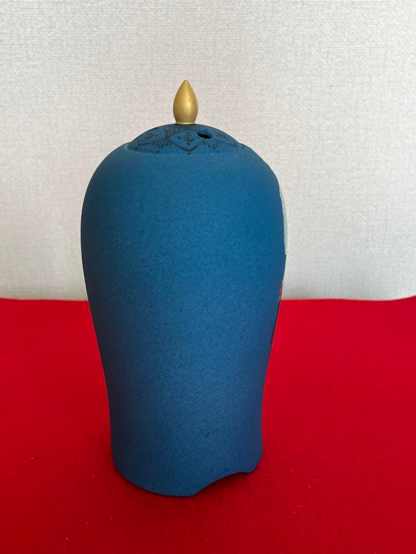 武腰一憲 サマルカンドブルー 大型 香炉 『色絵 遠い日 香器 天影』 K376