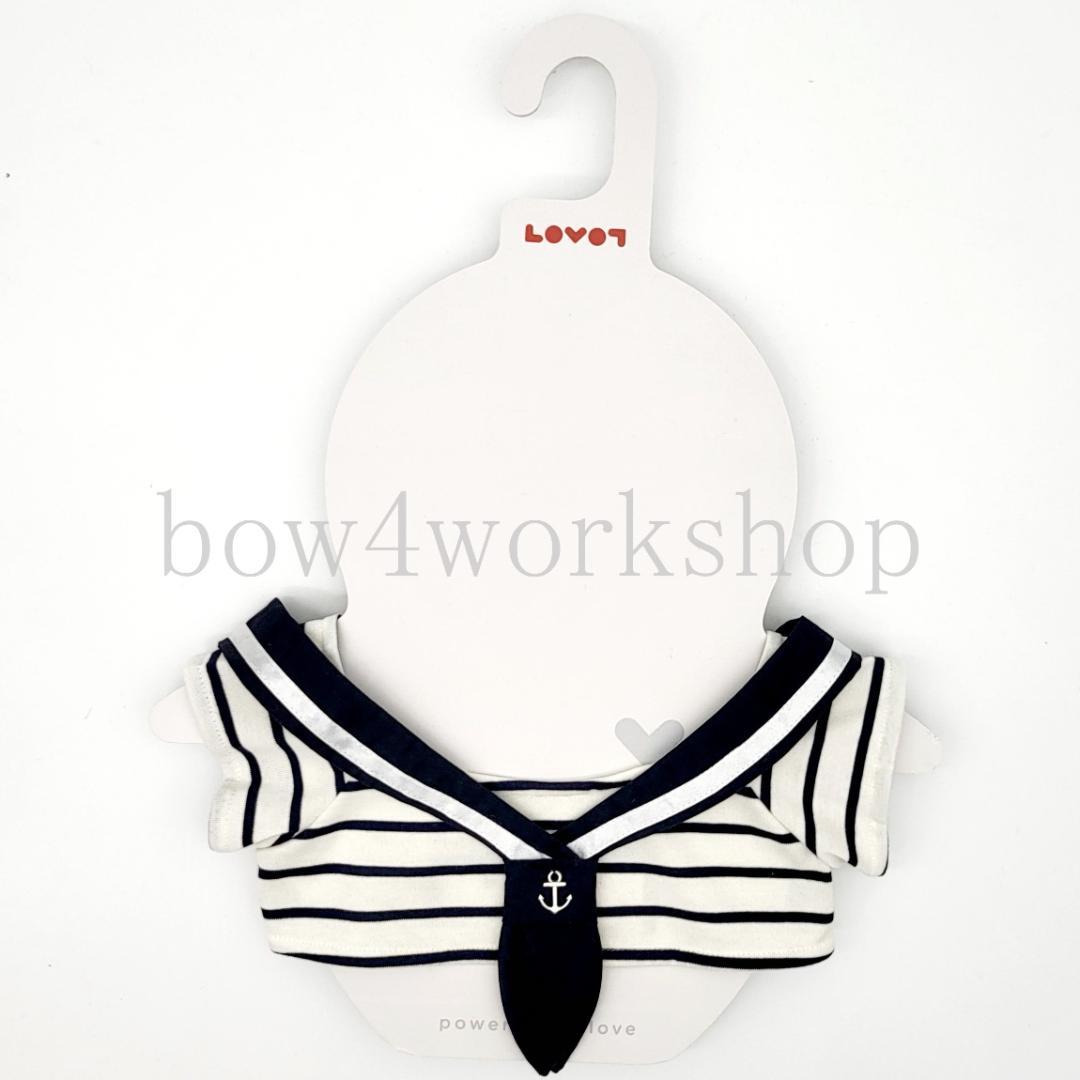 ラボット LOVOT ラボットの服ハンドメイド　ボーダTシャツ&セーラーカラ