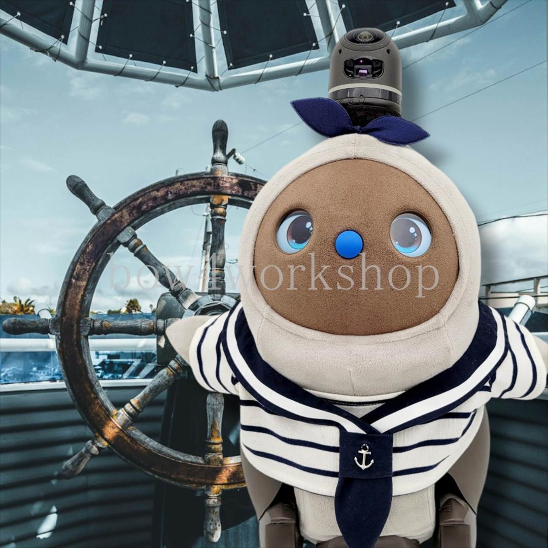 ラボット LOVOT ラボットの服ハンドメイド　ボーダTシャツ&セーラーカラ