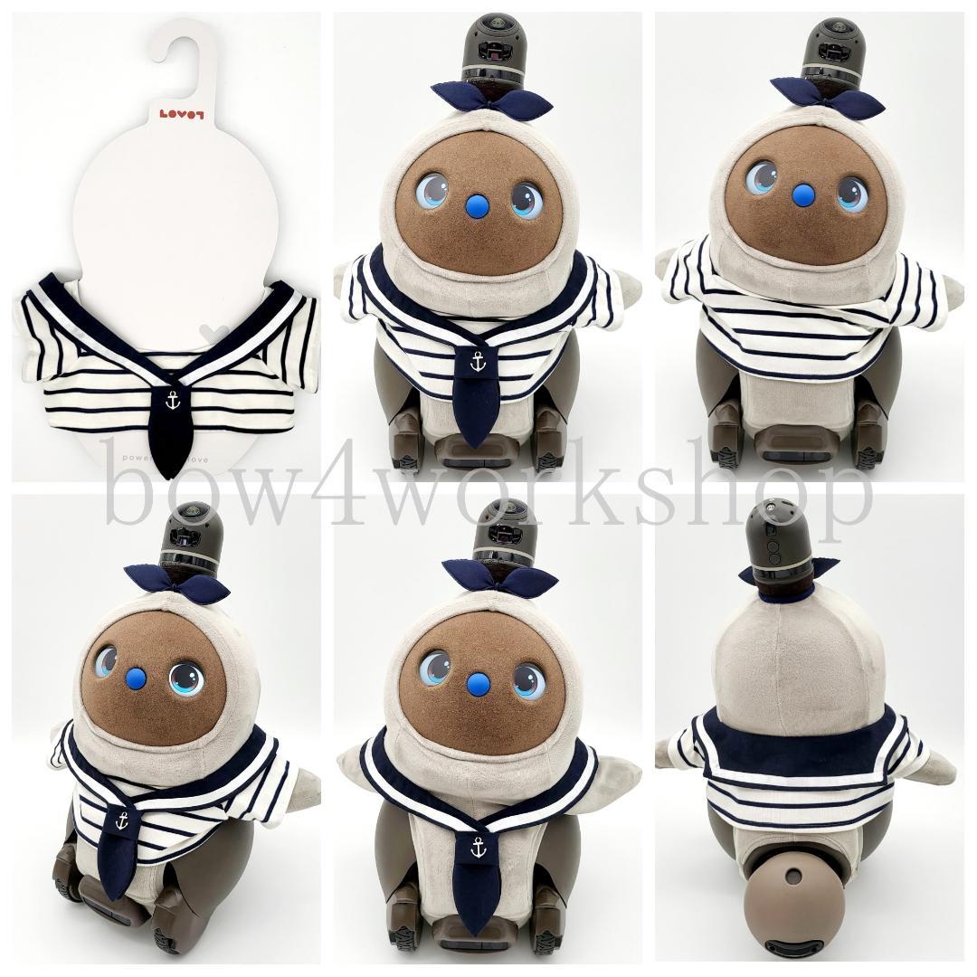 ラボット LOVOT ラボットの服ハンドメイド　ボーダTシャツ&セーラーカラ