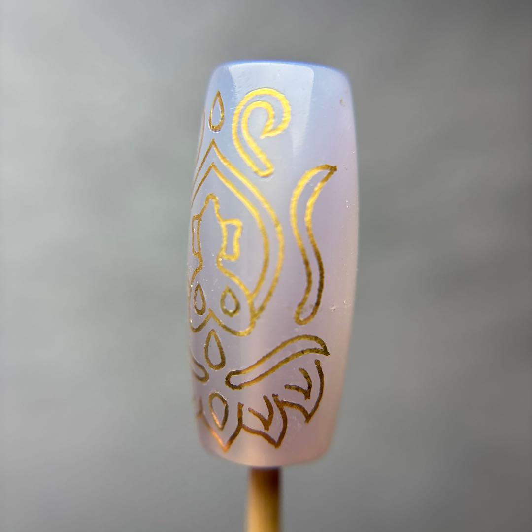 あずきちゃん金線双頭蓮観音天珠　3-2