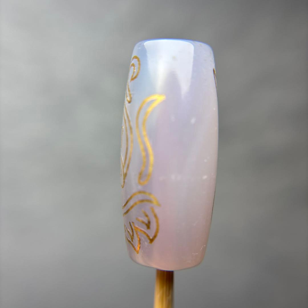 あずきちゃん金線双頭蓮観音天珠　3-2