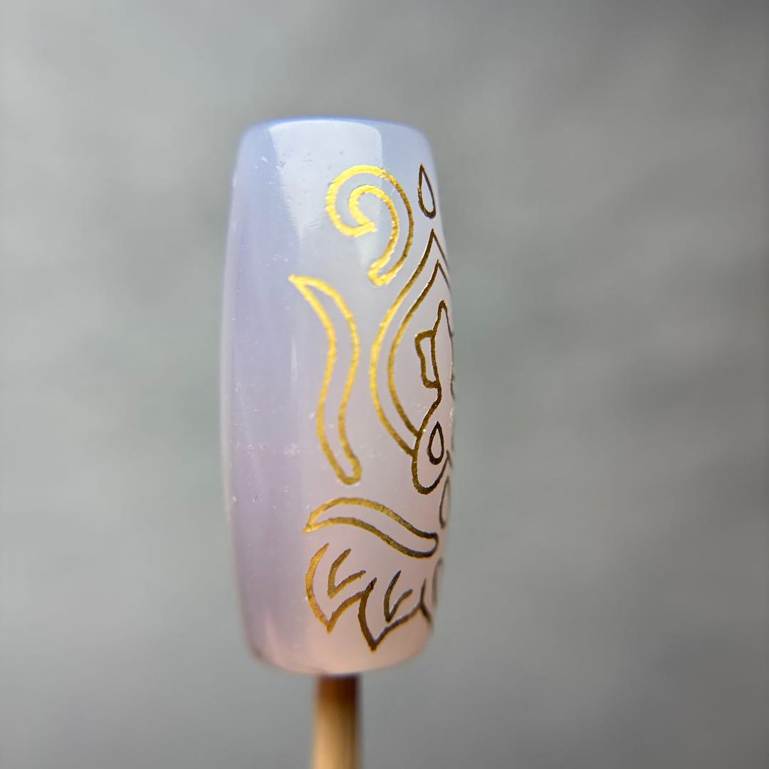 あずきちゃん金線双頭蓮観音天珠　3-2