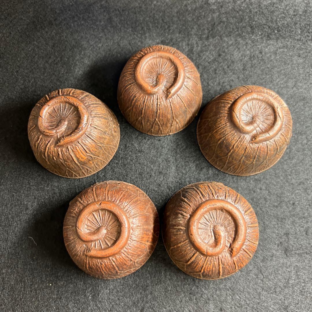 備前焼　かに彫煎茶セット　東Y8-0305☆2Fトヒチサ