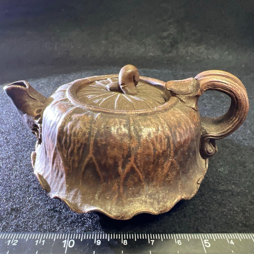 備前焼　かに彫煎茶セット　東Y8-0305☆2Fトヒチサ