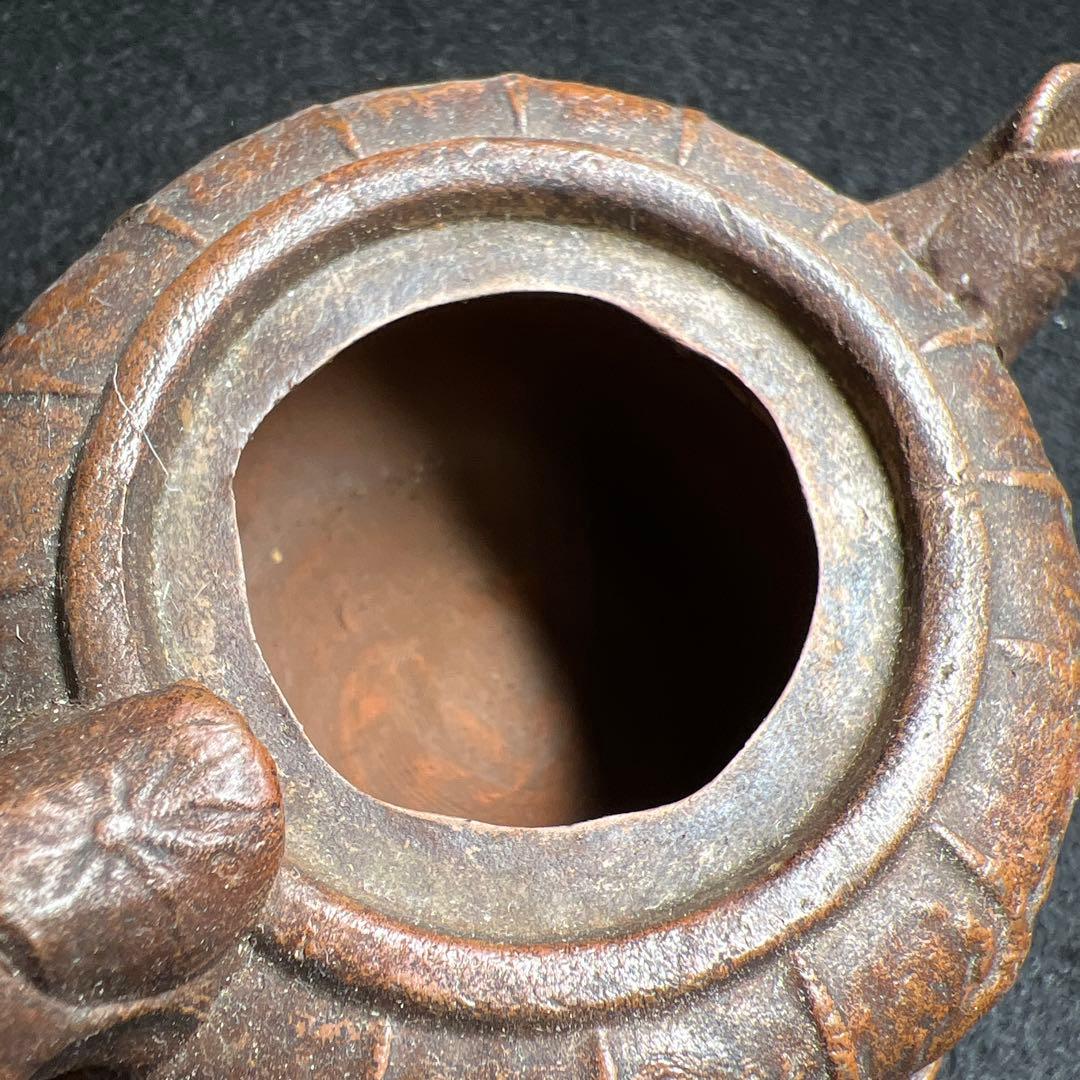 備前焼　かに彫煎茶セット　東Y8-0305☆2Fトヒチサ