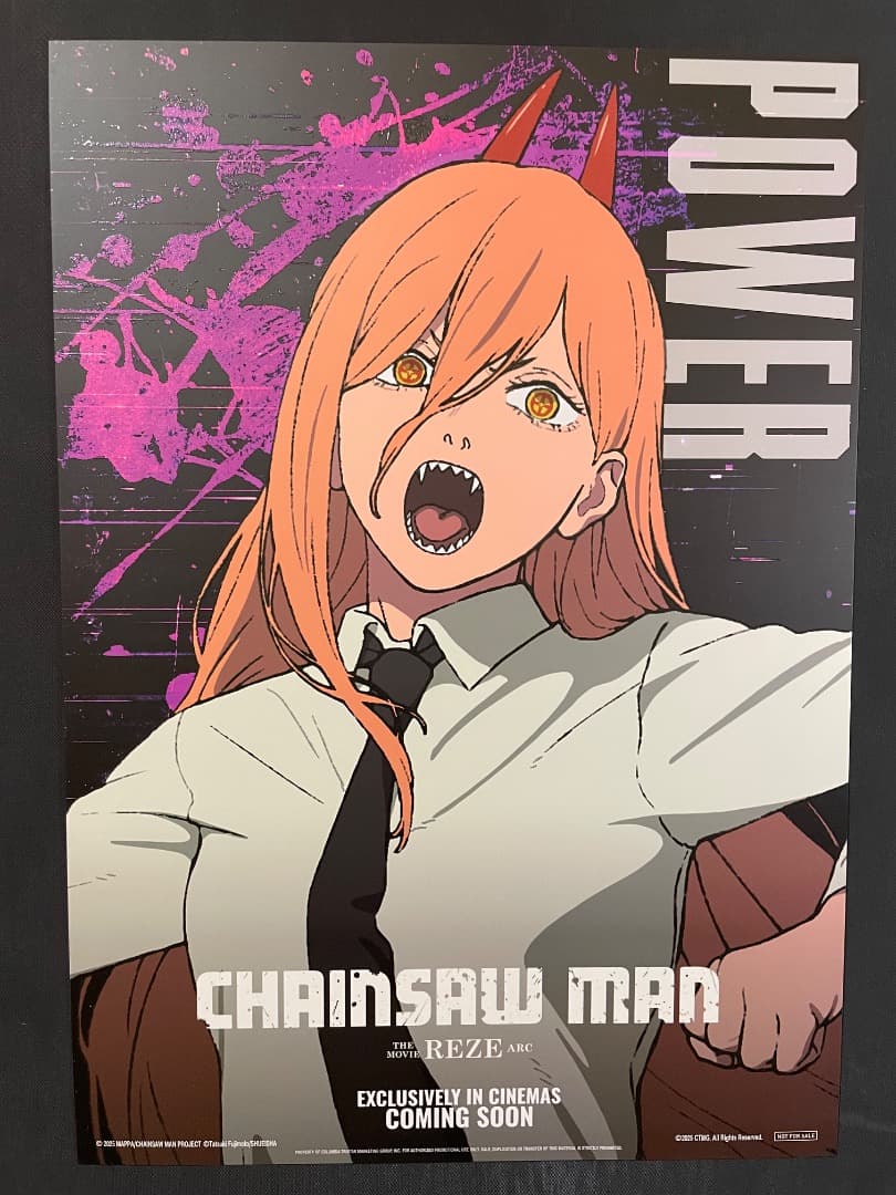 台湾劇場特典　チェンソーマン　蓄光A3ポスター　6種セット