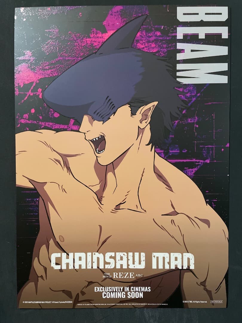 台湾劇場特典　チェンソーマン　蓄光A3ポスター　6種セット