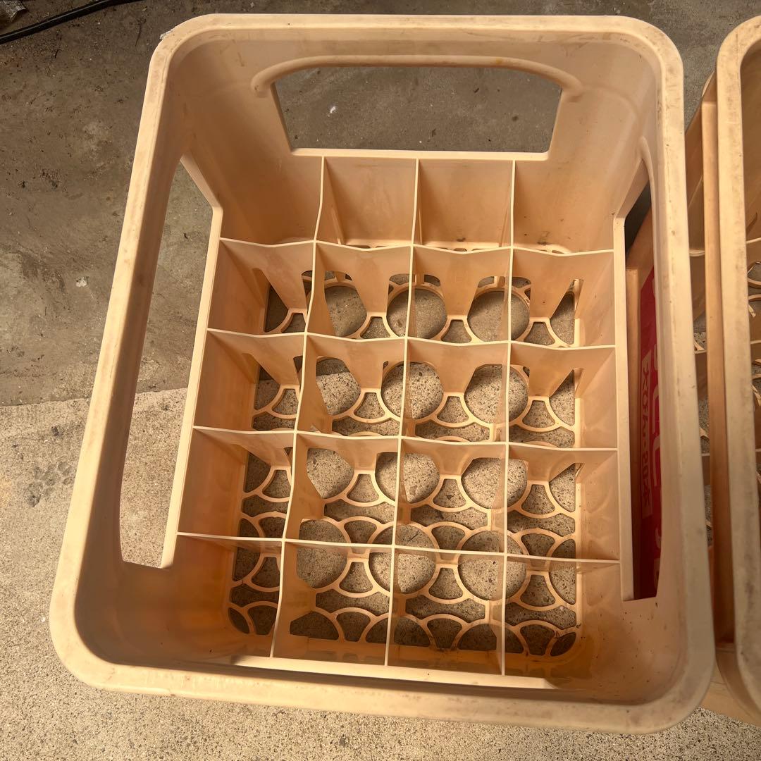 ビールケース3個　大瓶ビールケースコンテナ　　アサヒビール　瓶ケース　お酒ケース