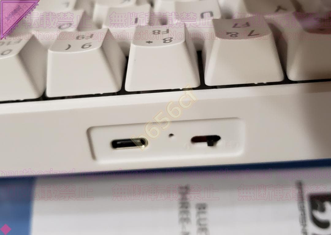 ◎PC機器 US配列 ワイヤレスキーボード 青軸 68キー 白 XM-RF68