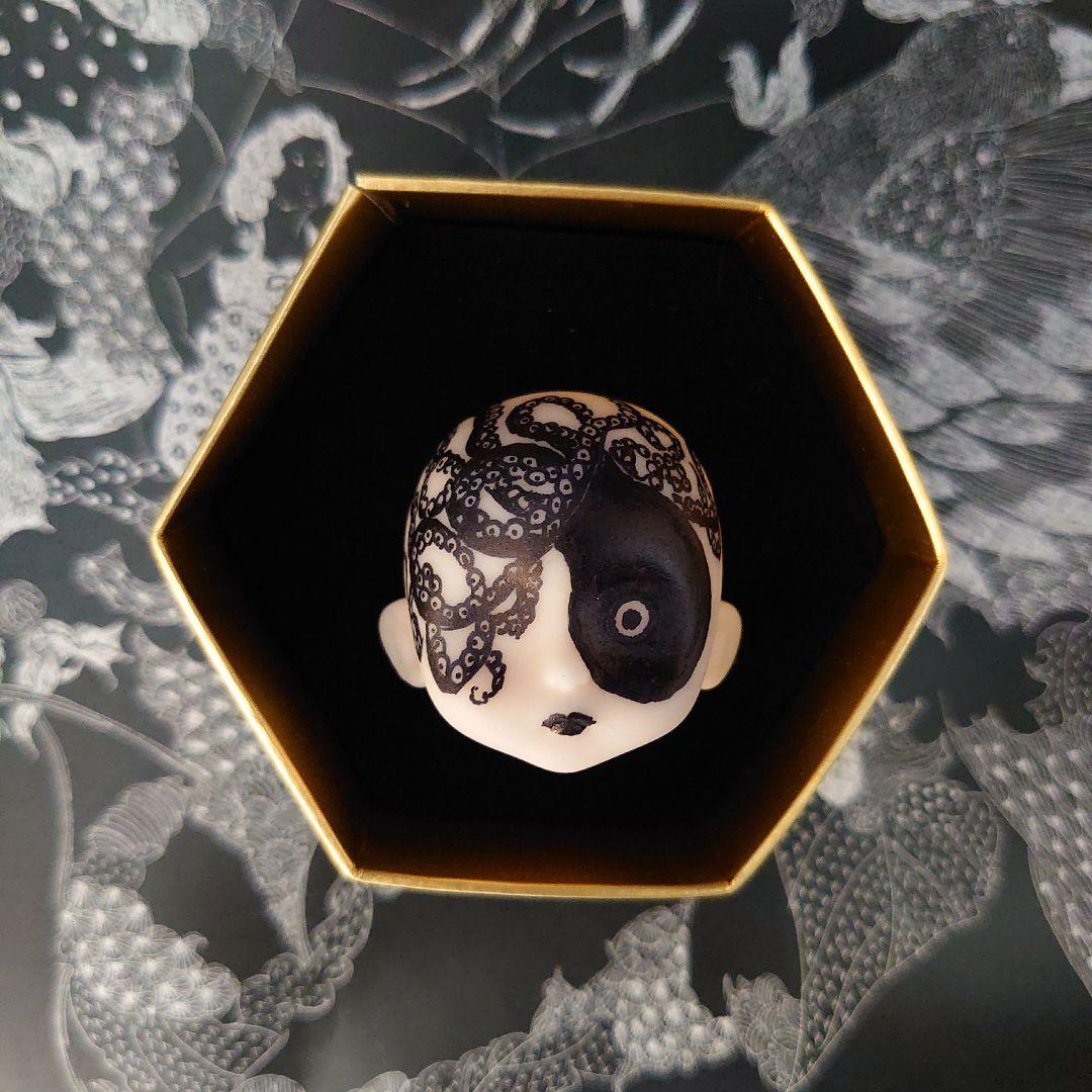 ドールミニヘッド 　蛸（たこ）【ヘッド+六角形の箱】※ボディ・背景は付属しません