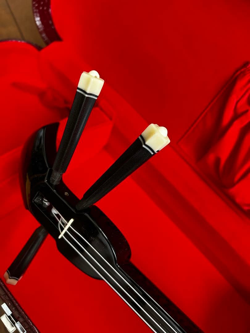 三線本体 沖縄 蛇皮 宮古木工芸 与儀栄功 氏　ハードケース他付属品付き