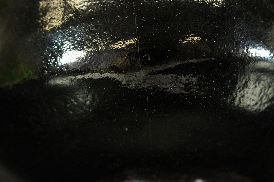 茶道具 瓢絵 黒茶碗(ZE952)