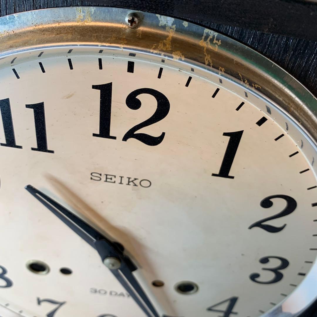 SEIKO 1ヶ月 巻掛時計 ブラウン