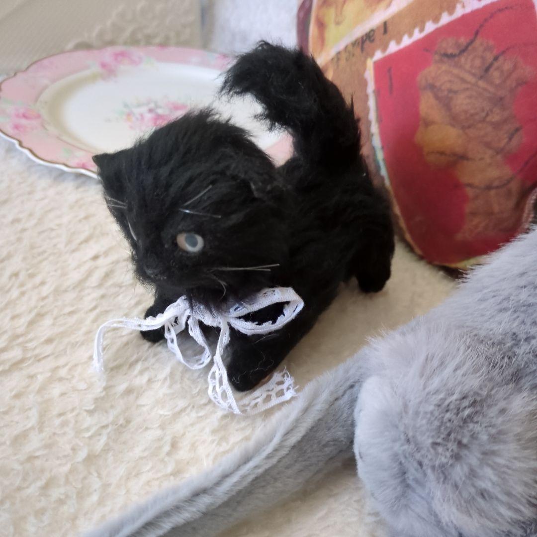 アートドール 黒猫 ロシアンブルー リュック ぬいぐるみ 猫 リアル 作家 国内