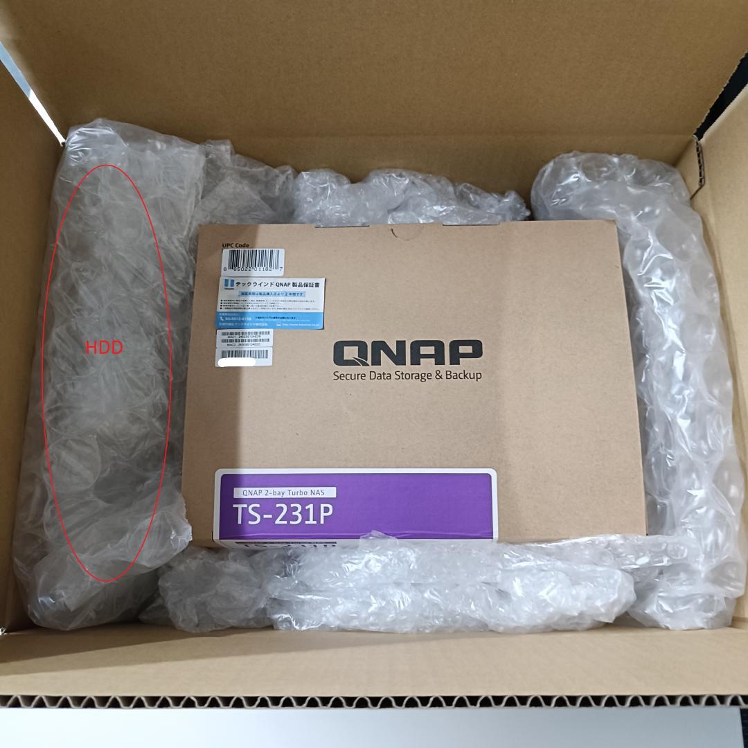 再値下【中古美品】QNAP NAS TS-231P＆WD Red 3TB×2付属