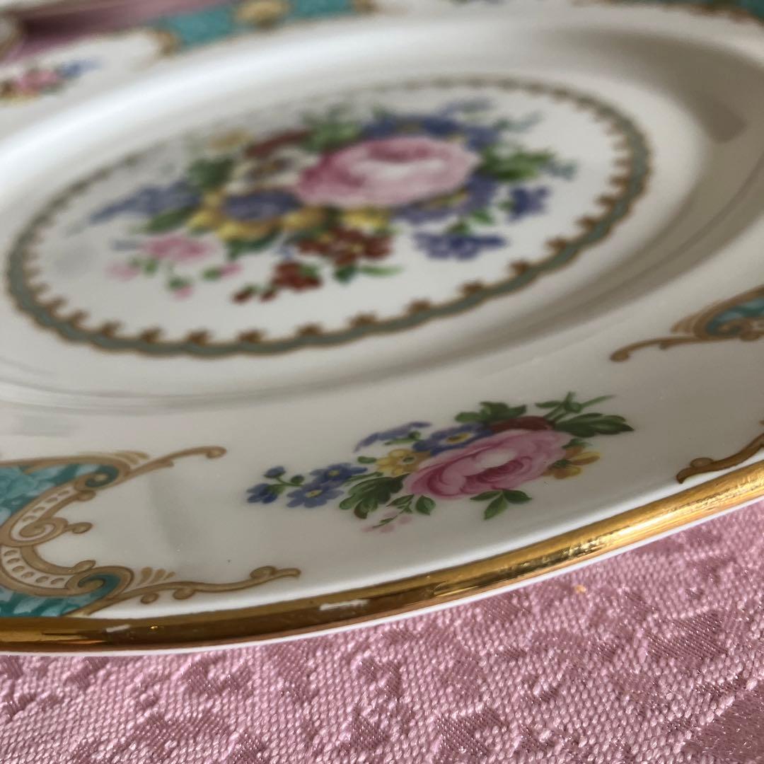   Rose China プレート 花柄 陶器製4枚