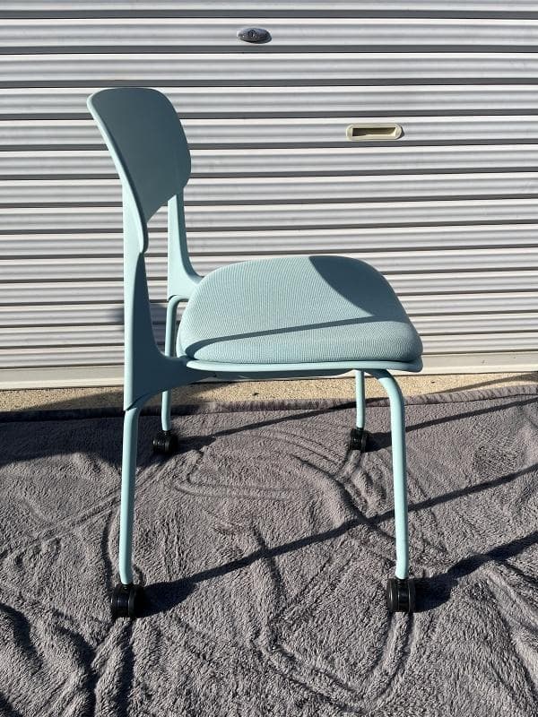 ①【美品】オカムラ　8124SL FPE6　6脚セット　座パッド・キャスター付