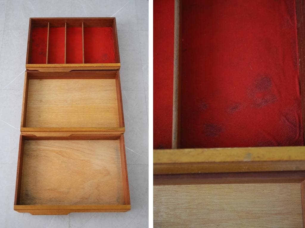 英国アンティークチーク古木サイドボード/木製机/テレビ台キャビネット92-163