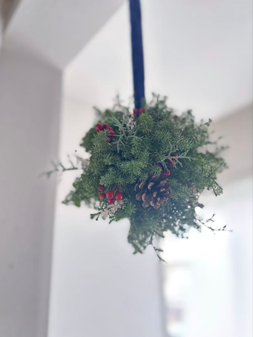 ⁂森の香り⁂ フレッシュクリスマスボールリース