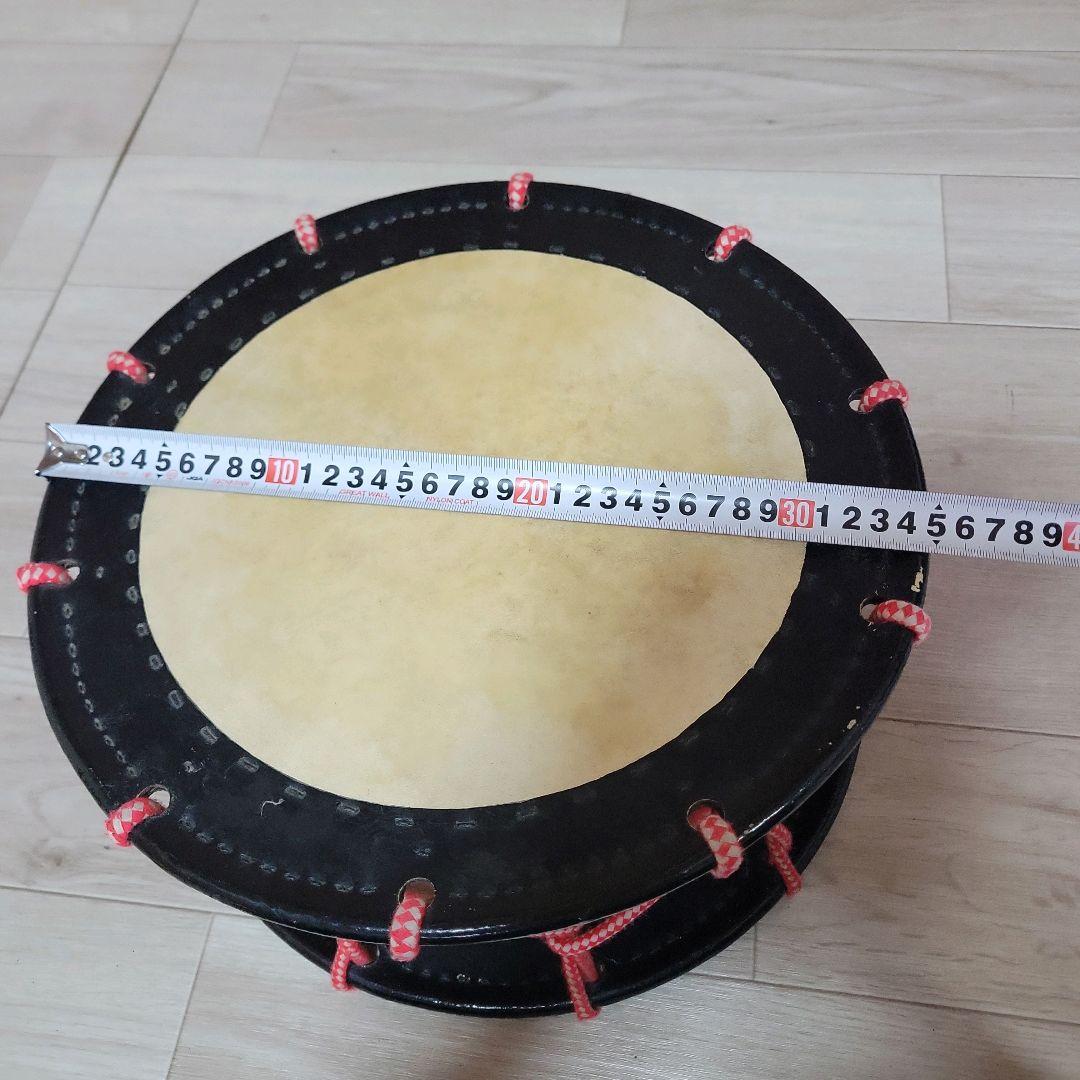 新川靴太鼓店 締太鼓 バチ付 和楽器 伝統芸能 太鼓 35cm