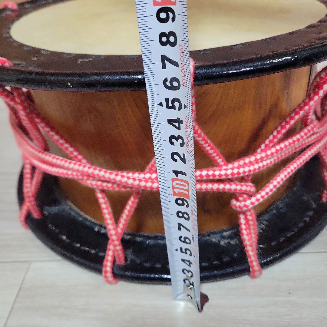 新川靴太鼓店 締太鼓 バチ付 和楽器 伝統芸能 太鼓 35cm