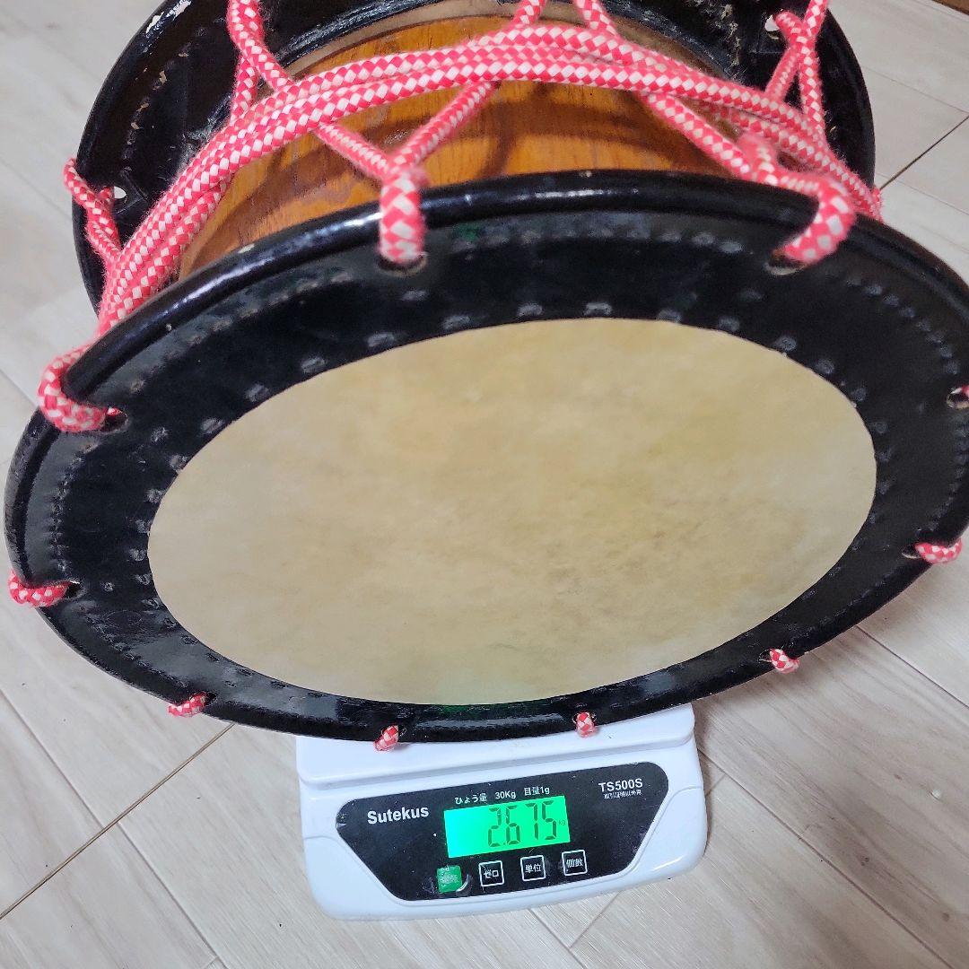 新川靴太鼓店 締太鼓 バチ付 和楽器 伝統芸能 太鼓 35cm