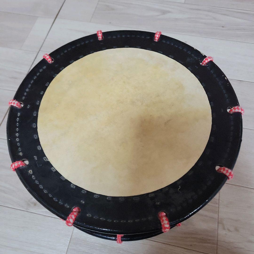 新川靴太鼓店 締太鼓 バチ付 和楽器 伝統芸能 太鼓 35cm