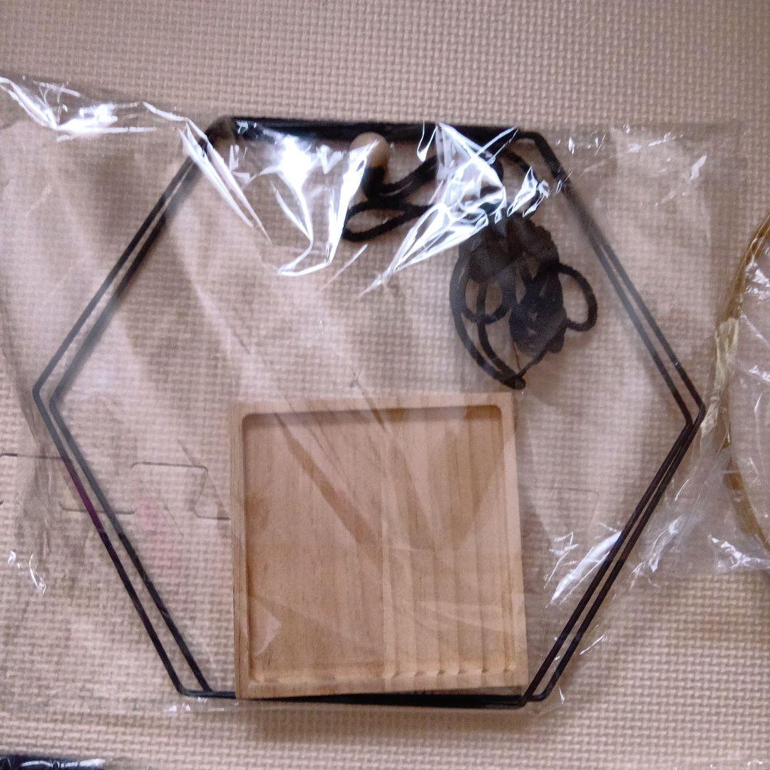 新品　ハンキングプランター　観葉植物　インテリア　木製　アイアン　吊るす　麻紐