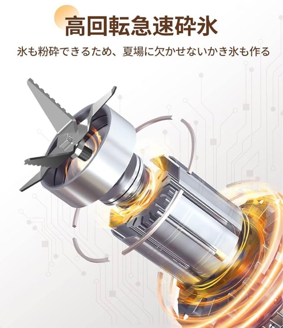 ★新品・未使用★ Angashionジューサー ミキサー 600ml一台多役