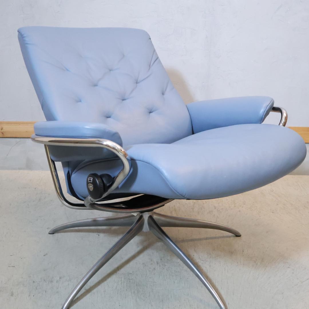 エコーネス 本革 Metro オフィスチェア ストレスレスチェア リクライニング