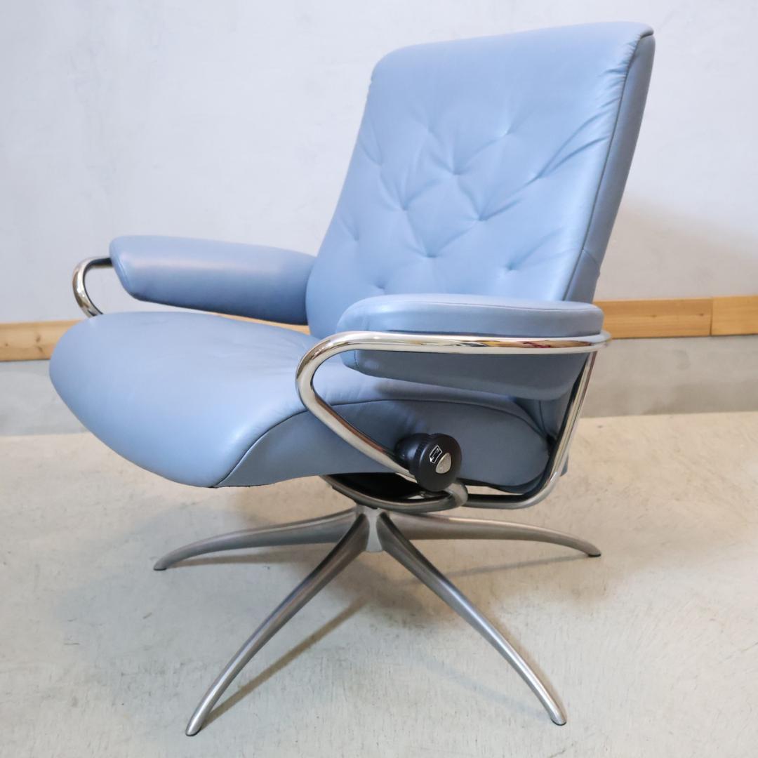 エコーネス 本革 Metro オフィスチェア ストレスレスチェア リクライニング