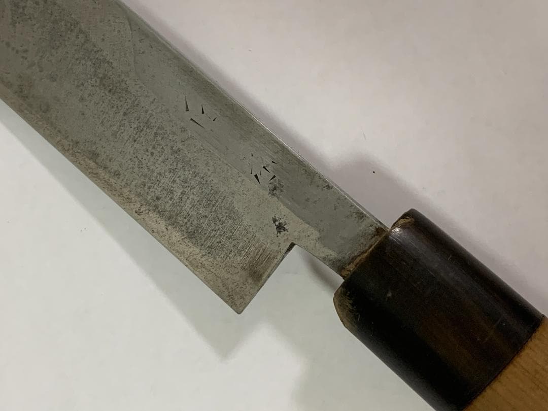 正千代 純日本鋼 正本系 鰻裂包丁 22cm