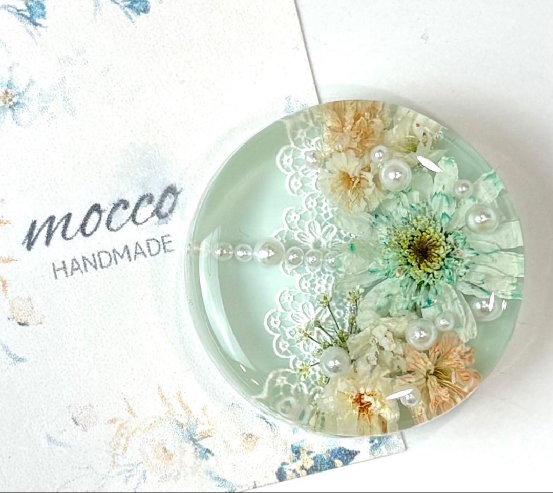 レジンヘアゴム ポニーフック　ドライフラワーNo.353