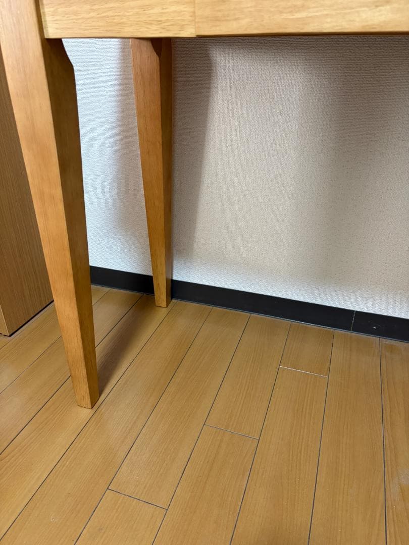 【完成品・送料込】木製スリムデスク 幅90㎝ 引出し付き たのメル便