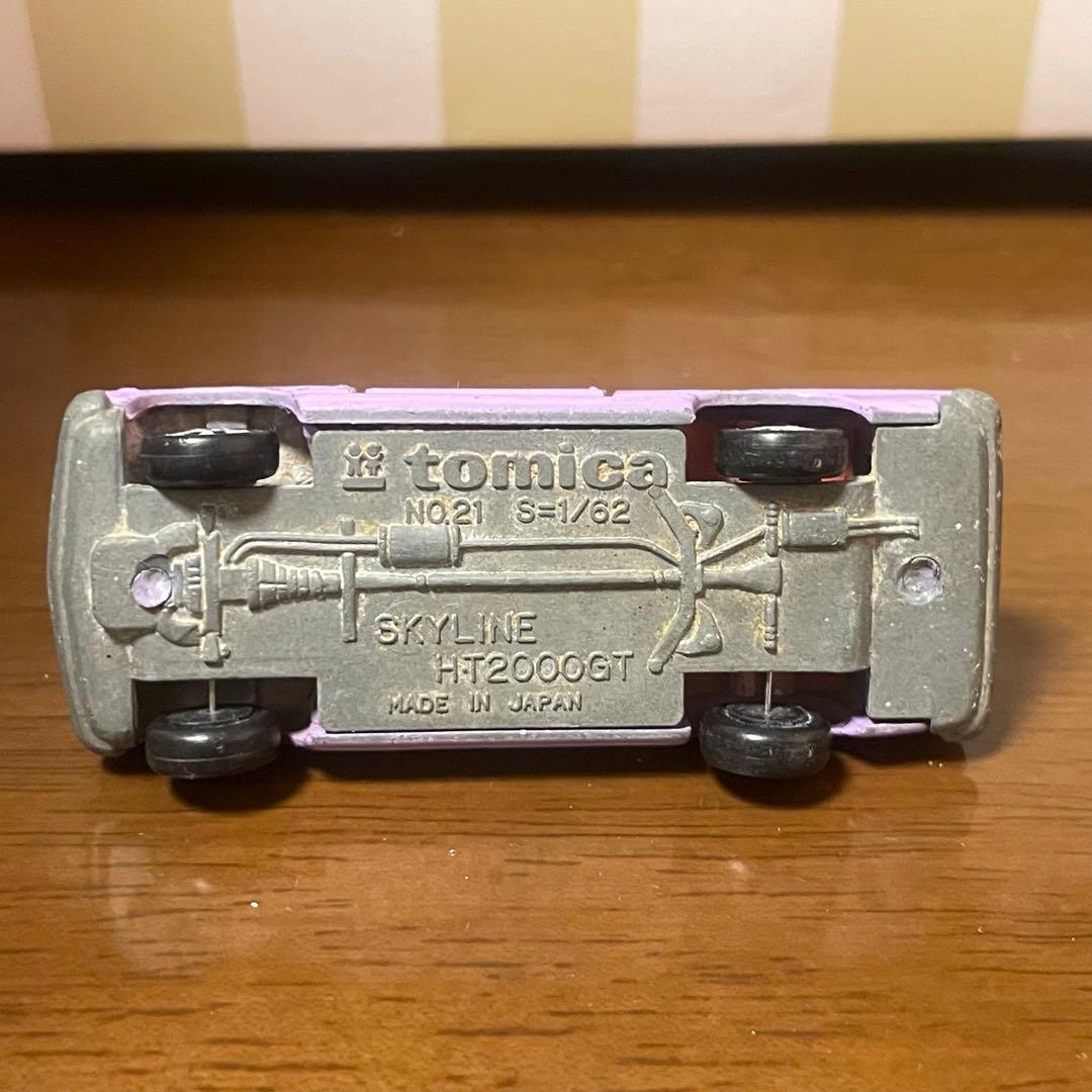 トミカ　日産　スカイライン　2000GT 紫　レプリカ　1Aホイール風