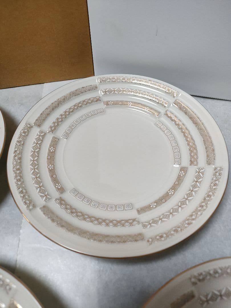 有田焼 徳幸窯 銘々皿　金彩　5枚セット　美品